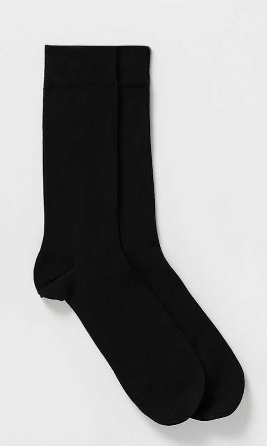 Basic Bamboo Black-Black Socks Black-Black - MIB