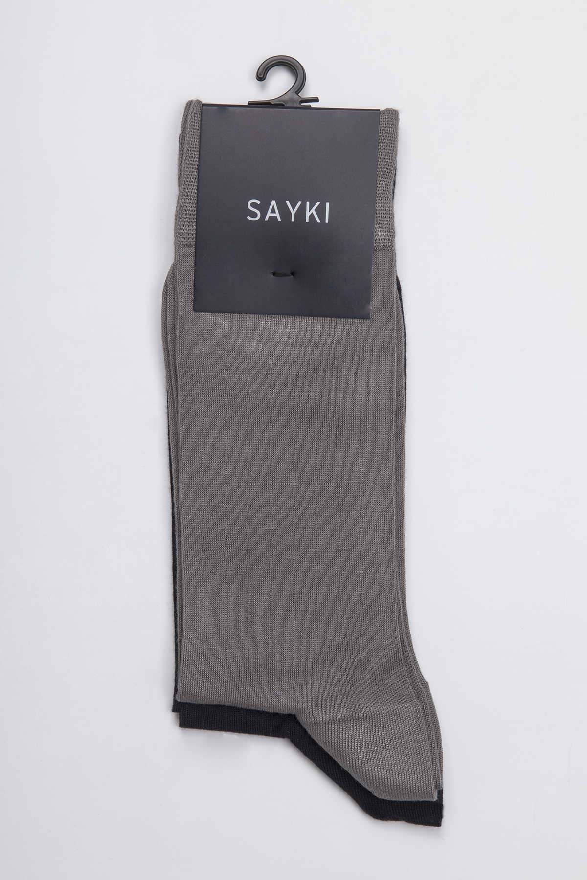 Basic Bamboo Black-Black Socks Black - Gray - MIB