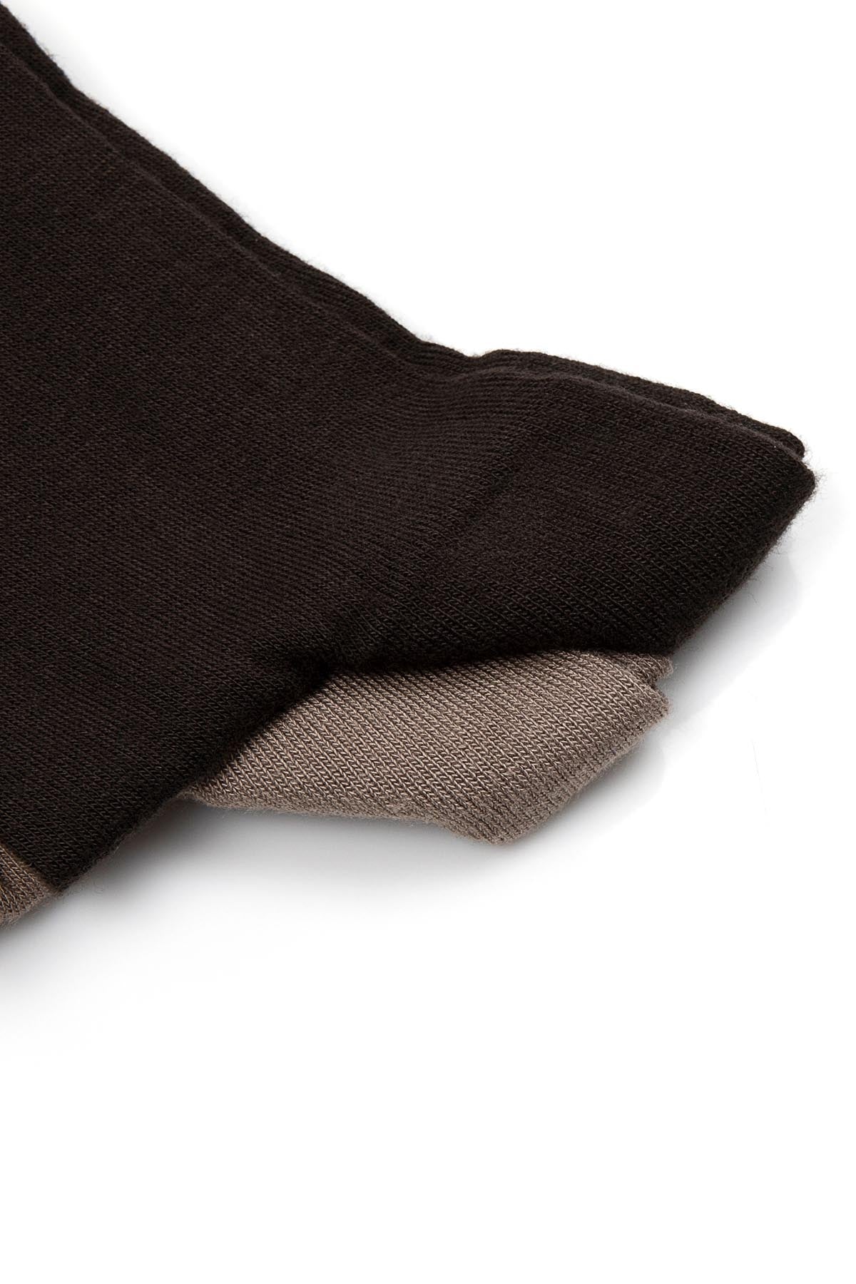 Basic Bamboo Black-Black Socks Brown - Beige - MIB