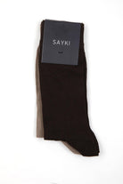 Basic Bamboo Black-Black Socks Brown - Beige - MIB