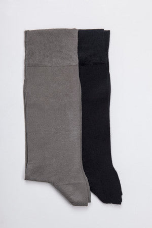 Basic Bamboo Black-Black Socks Navy-Gray - MIB