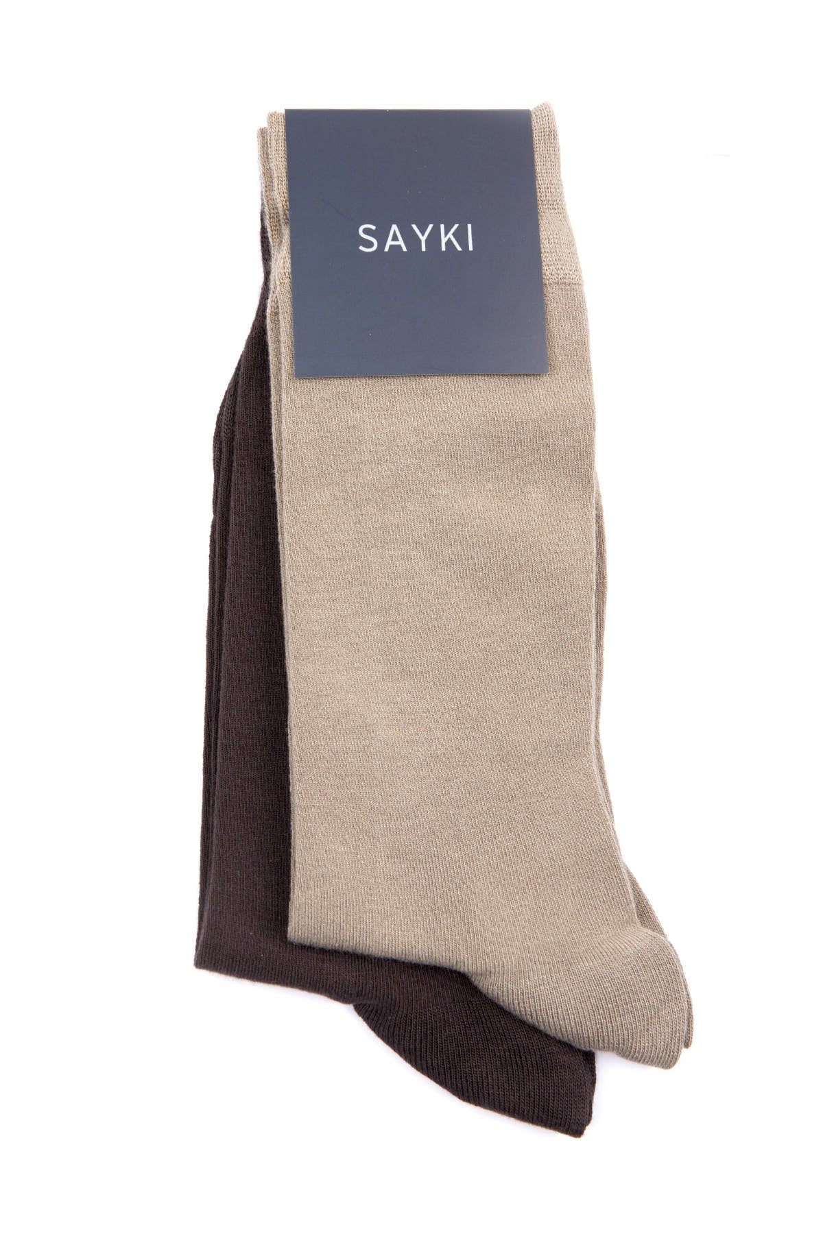 Basic Bamboo Navy-Navy Socks Brown - Beige - MIB