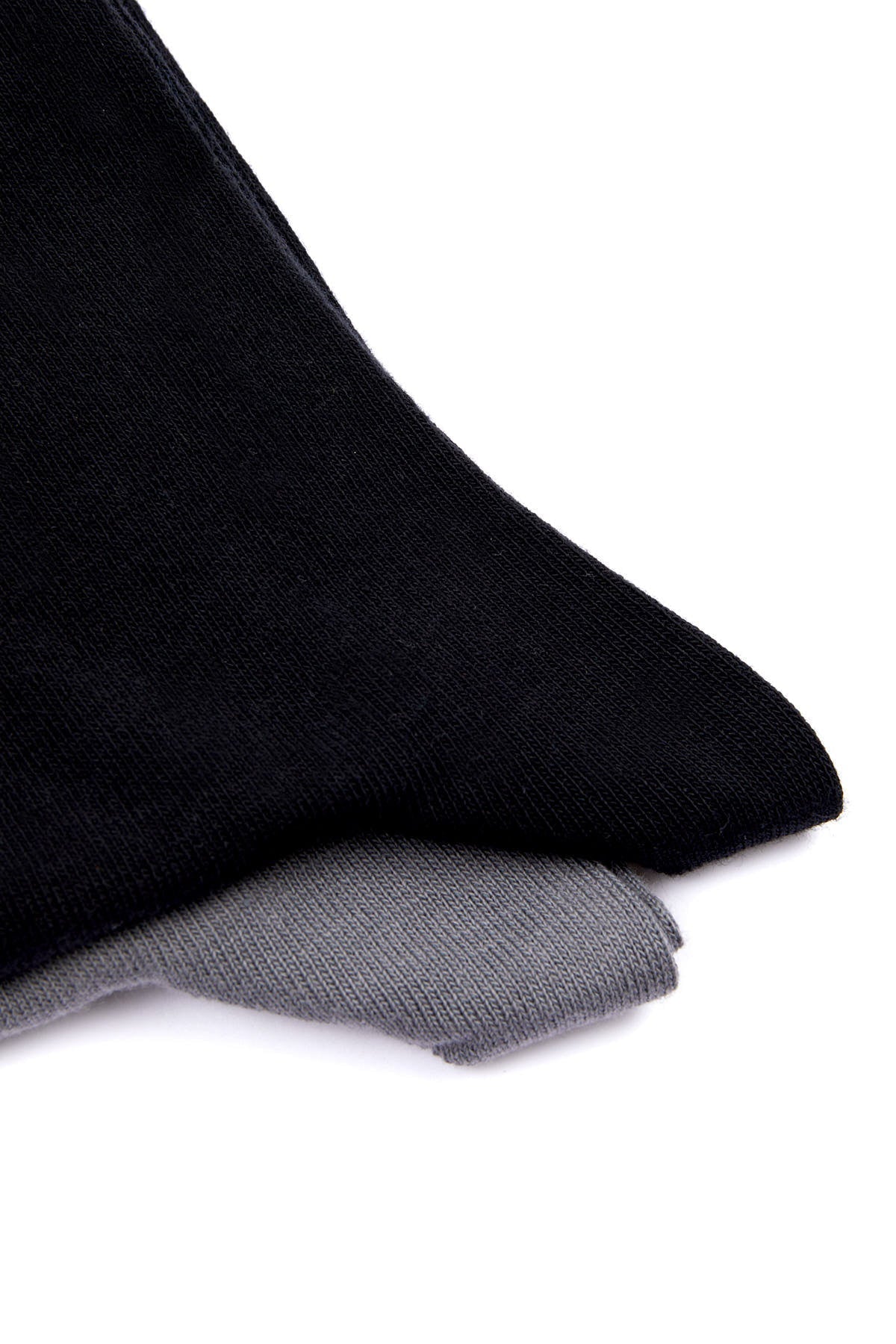 Basic Black - Gray Cotton Socks - MIB