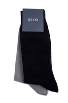 Basic Black - Gray Cotton Socks - MIB