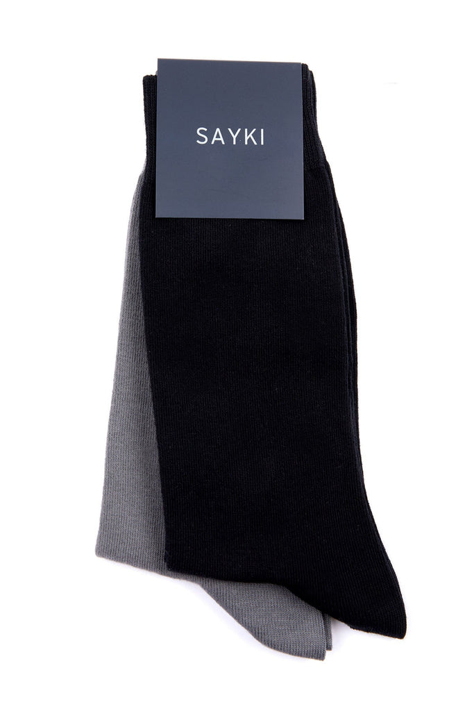 Basic Cotton Black - Navy Socks Black - Gray - MIB