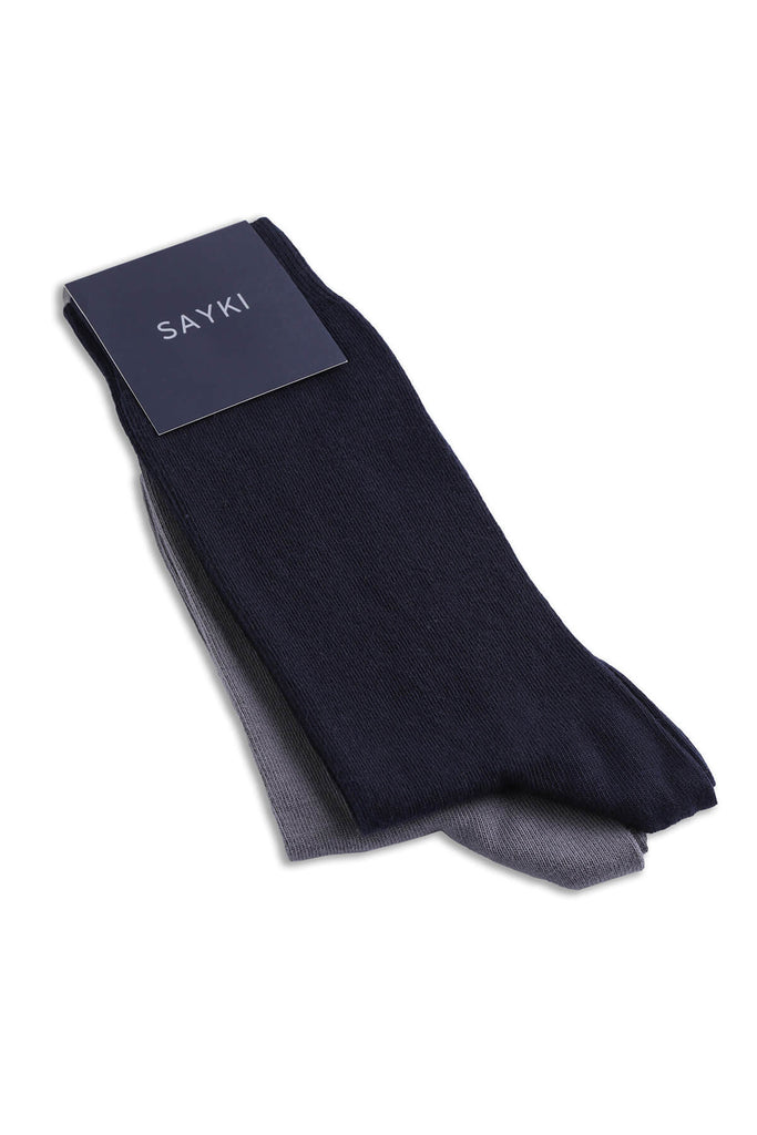 Basic Cotton Black - Navy Socks Navy-Gray - MIB