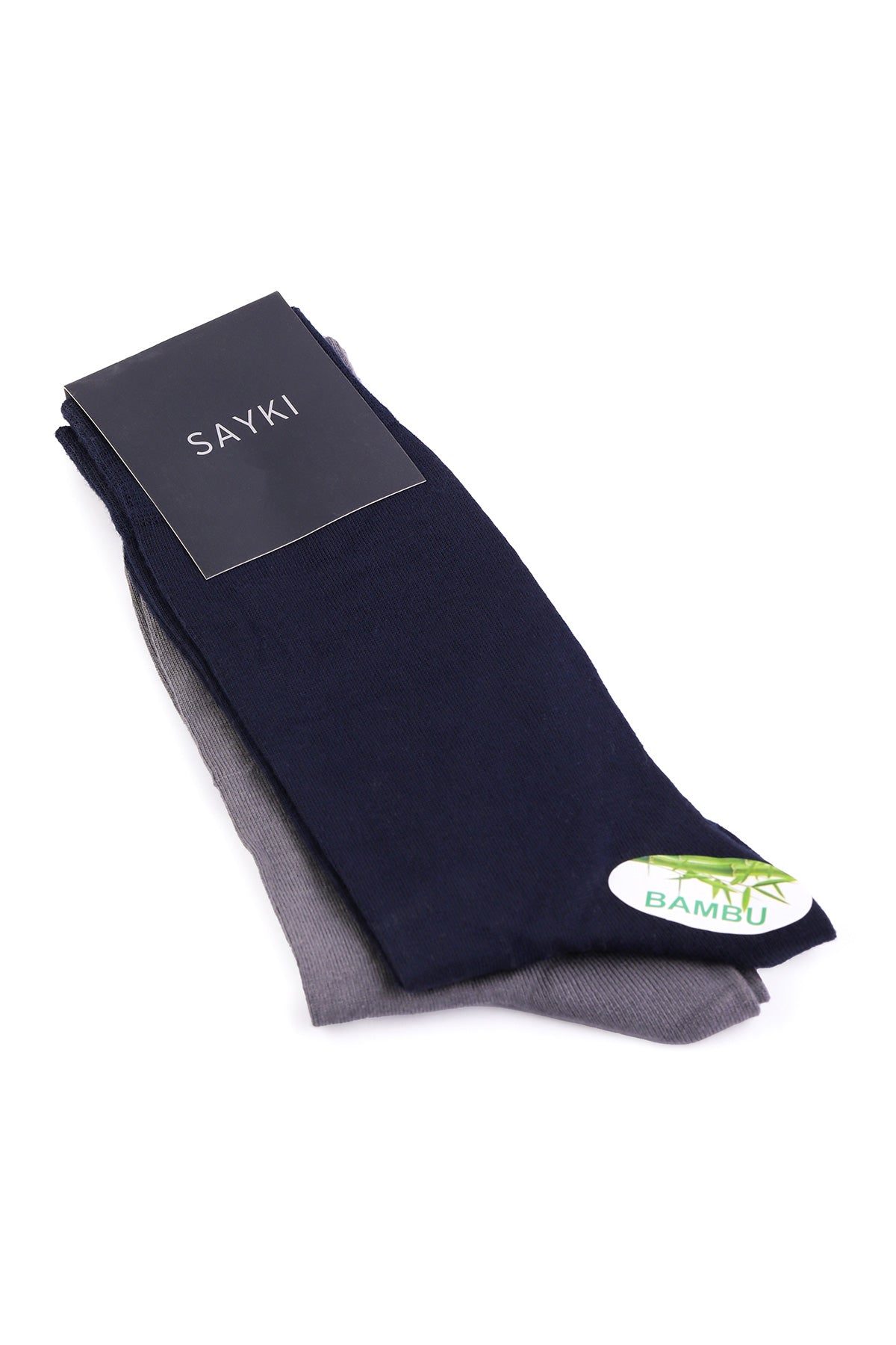 Basic Navy-Gray Bamboo Socks - MIB