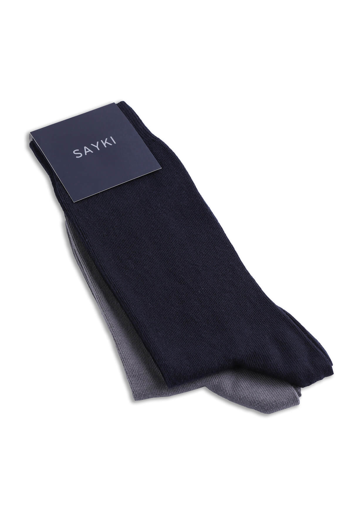 Basic Navy-Gray Cotton Socks - MIB