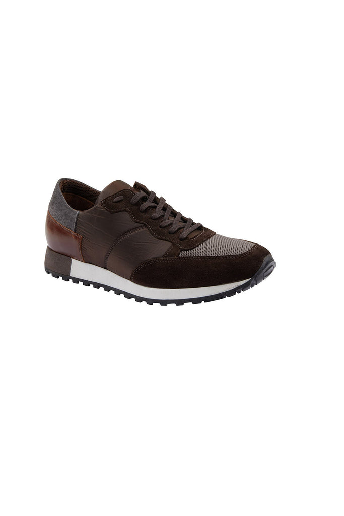 Beige Casual Lace-Up Shoes in 100% Genuine Leather Brown