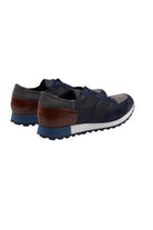 Beige Casual Lace-Up Shoes in 100% Genuine Leather Navy