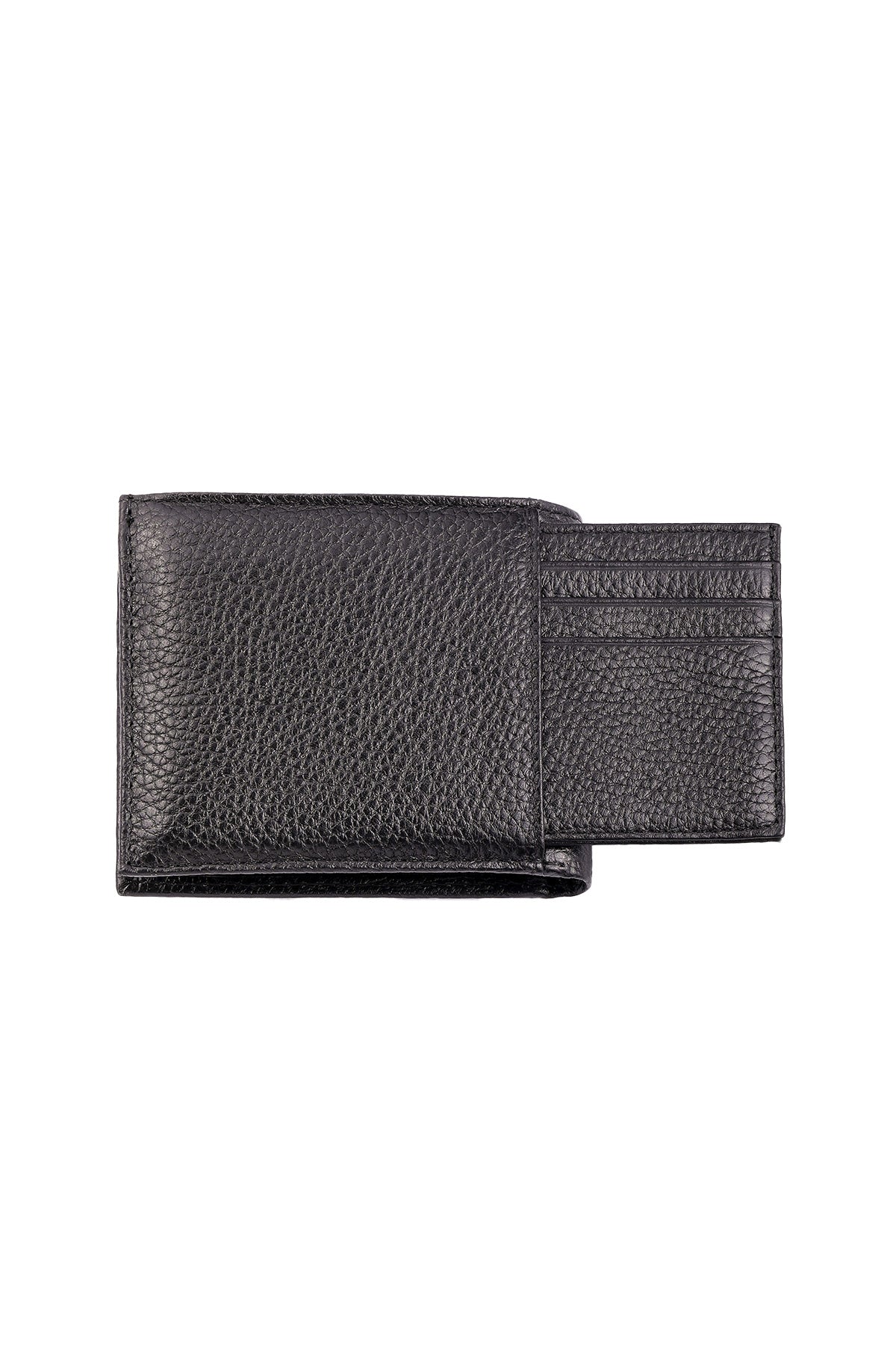 Black Bifold Leather Wallet - MIB