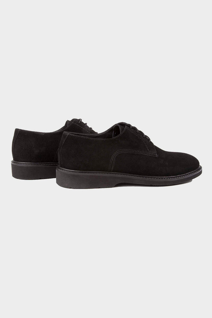 Black Casual Lace-Up Shoes in 100% Genuine Leather Black