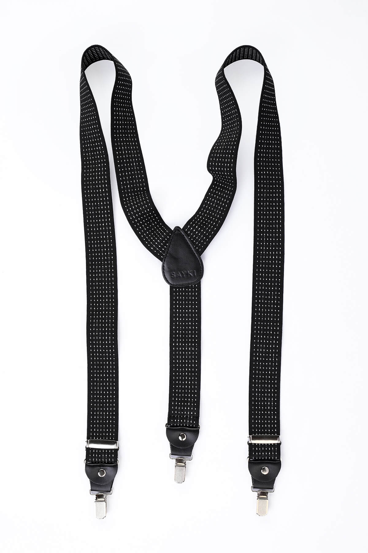 Black Elastic Dot Suspenders - MIB