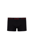 Black - Gray Dot Patterned Modal Jersey Boxer - MIB