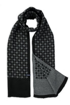 Black - Gray Star Patterned Scarf - MIB