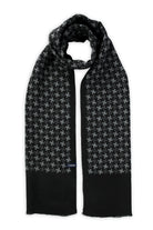 Black - Gray Star Patterned Scarf - MIB