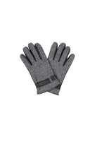 Black Herringbone Leather Gloves - MIB