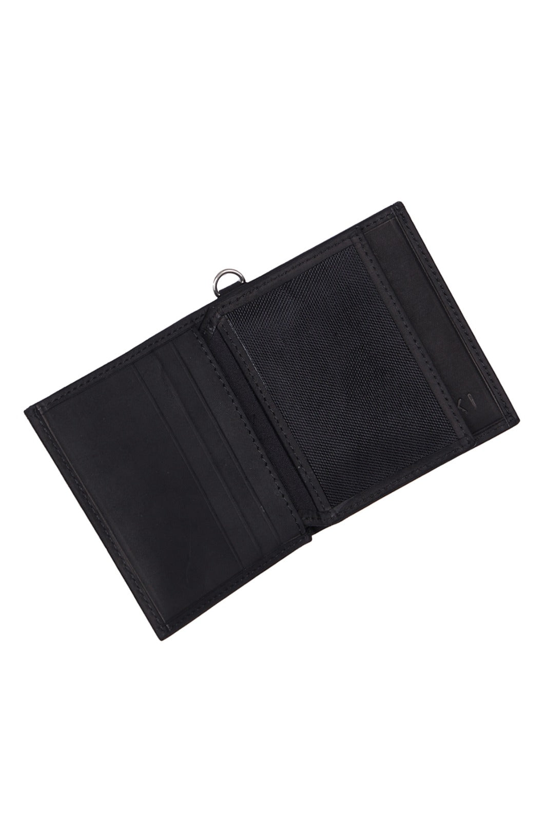 Black Key-Ring Leather Wallet - MIB