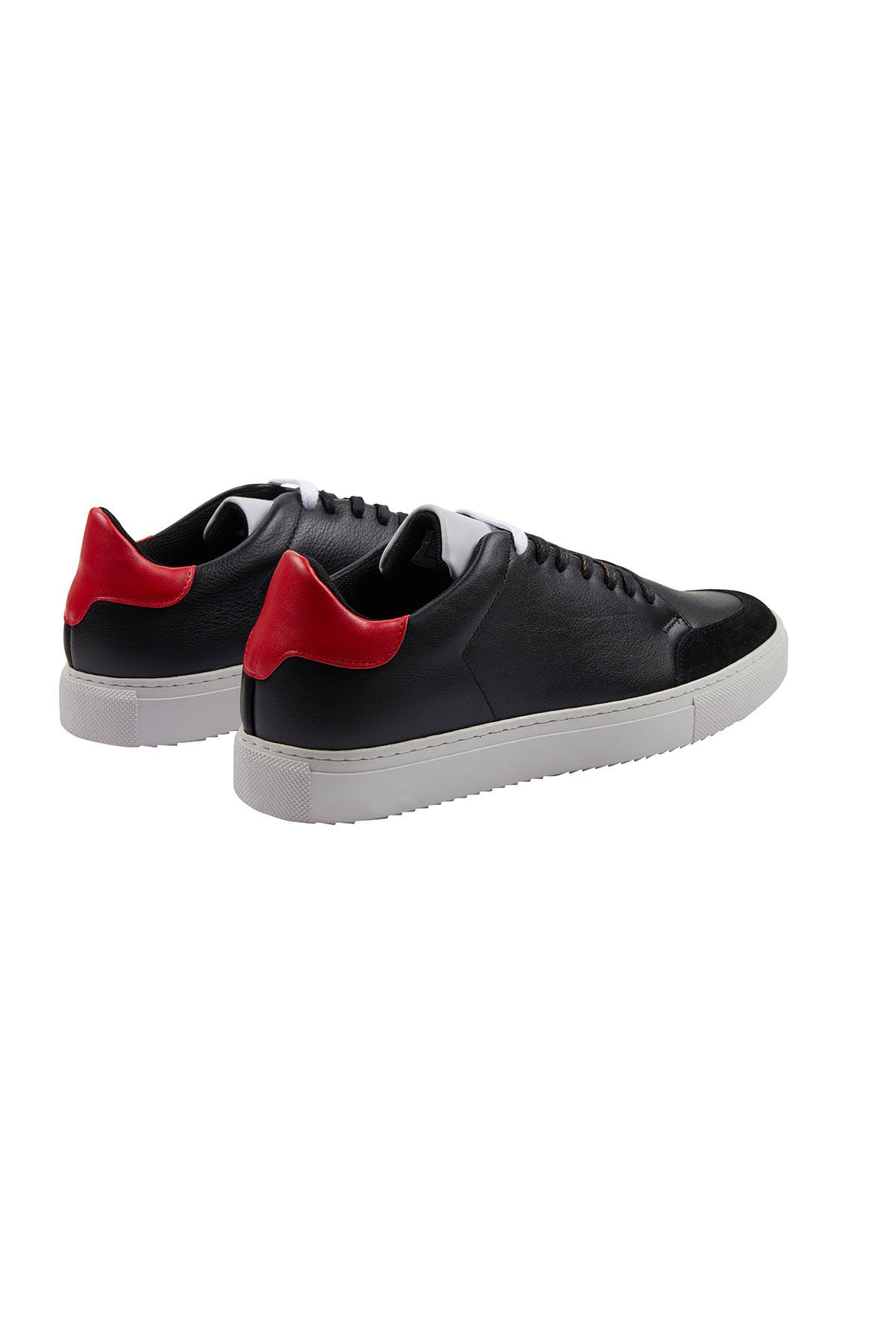 Black Lace-Up Leather Sneakers - MIB