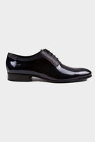 Black Patent Leather Lace-Up Oxford Tuxedo Shoes - MIB