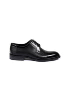 Black Patent Leather Lace-Up Tuxedo Shoes - MIB