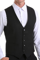 Black Slim Fit Louis Vest Padded - SAYKI