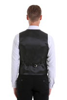 Black Slim Fit Louis Vest Padded - SAYKI