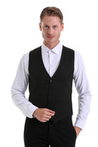 Black Slim Fit Louis Vest Padded - SAYKI