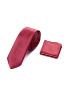 Black Tie & Pocket Square Burgundy - MIB