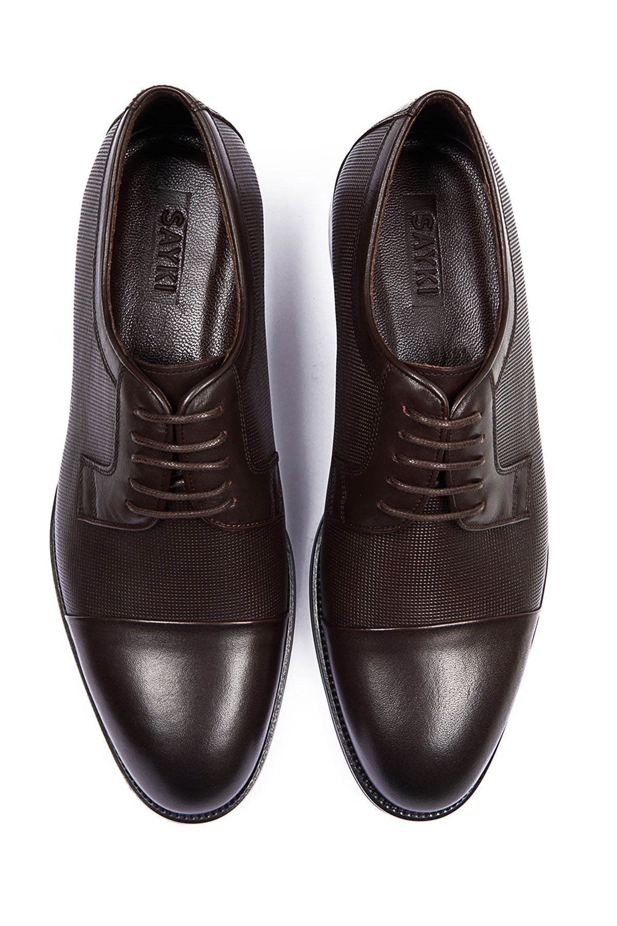 Brown Classic Lace-Up Shoes in 100% Genuine Leather Brown