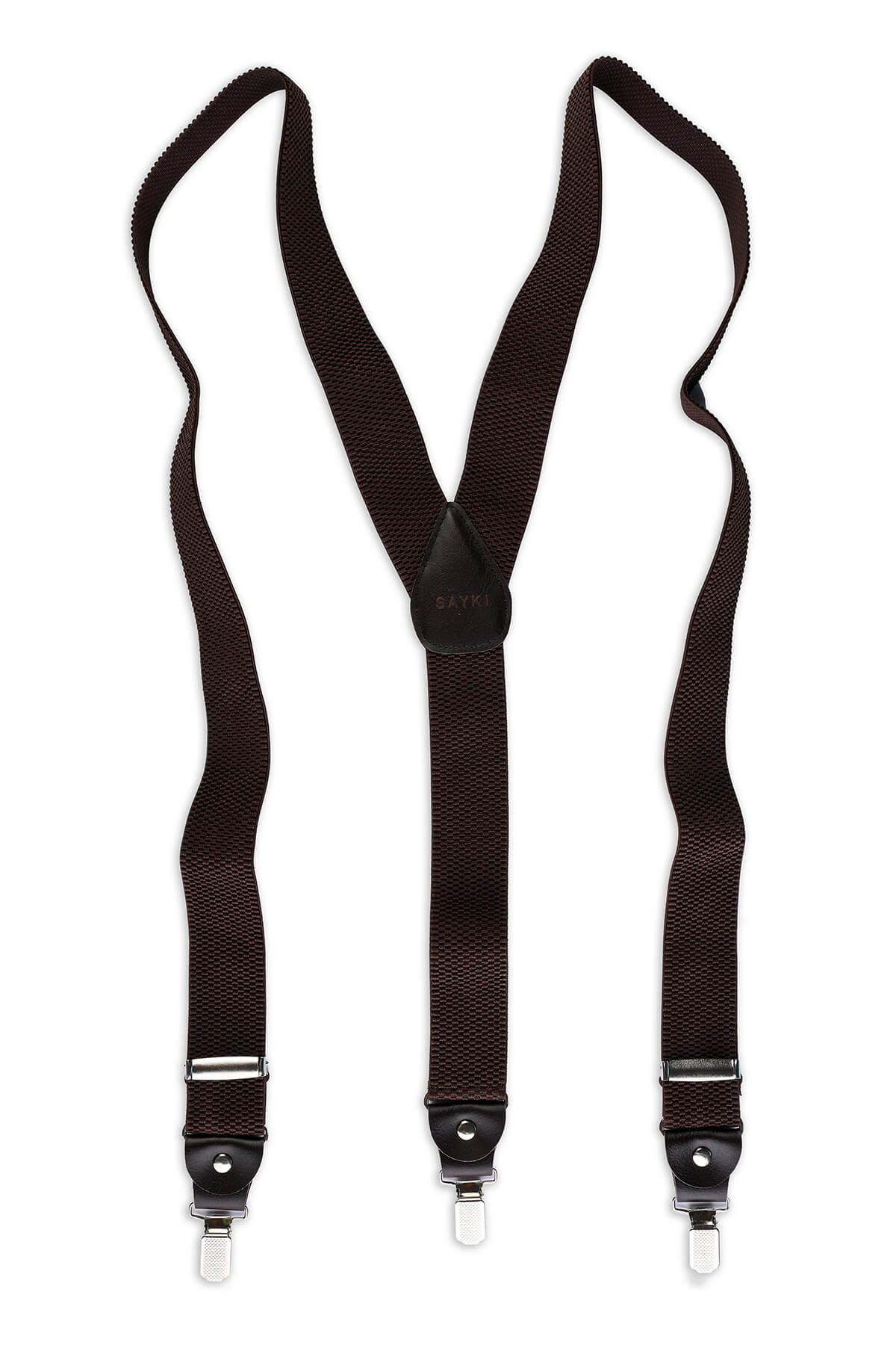 Brown Elastic Suspenders - MIB