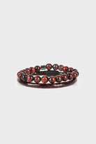 Brown Leather Double Set Bracelet - MIB