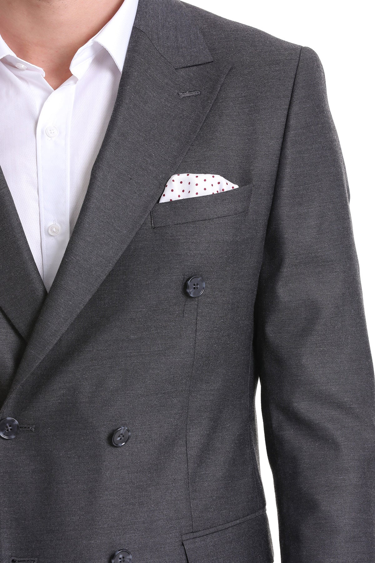 Burgundy Polka Dot Pocket Square - MIB