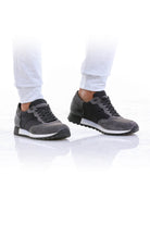 Casual 100% Genuine Leather Gray Lace-Up Shoes - MIB