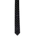 Casual 2.5-inch Black Slim Dot and Check Tie - MIB