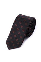 Casual 2.5-inch Black Slim Floral Tie - MIB