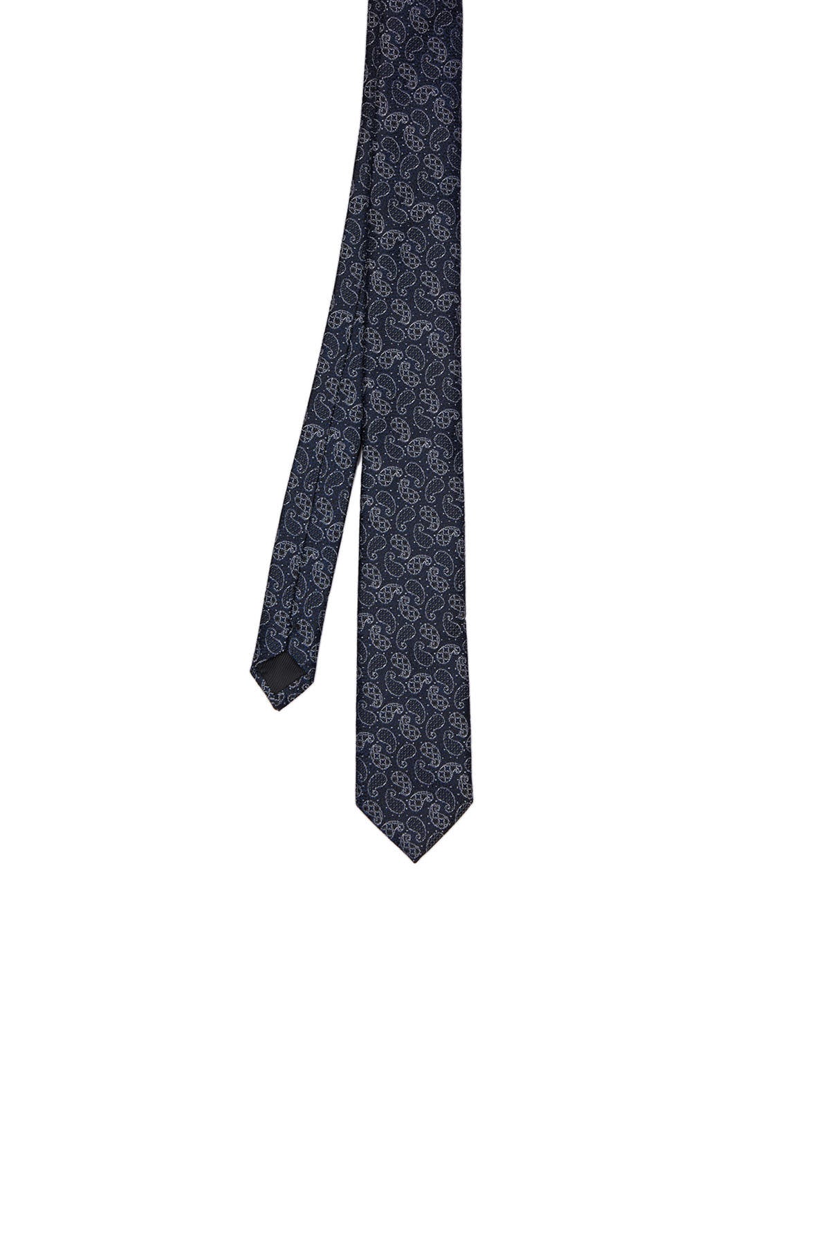 Casual 2.5-inch Black Slim Paisley Tie - MIB