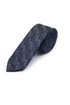 Casual 2.5-inch Black Slim Paisley Tie - MIB