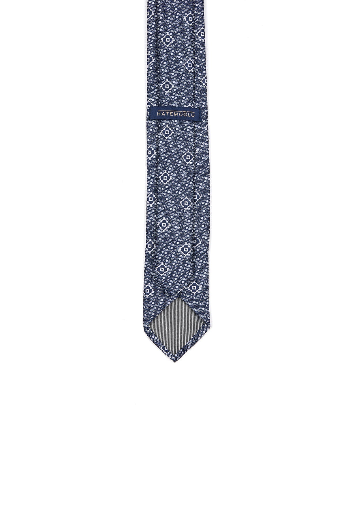 Casual 2.5-inch Gray Slim Square Diamond Tie - MIB