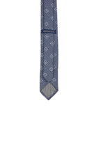 Casual 2.5-inch Gray Slim Square Diamond Tie - MIB