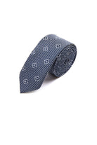 Casual 2.5-inch Gray Slim Square Diamond Tie - MIB