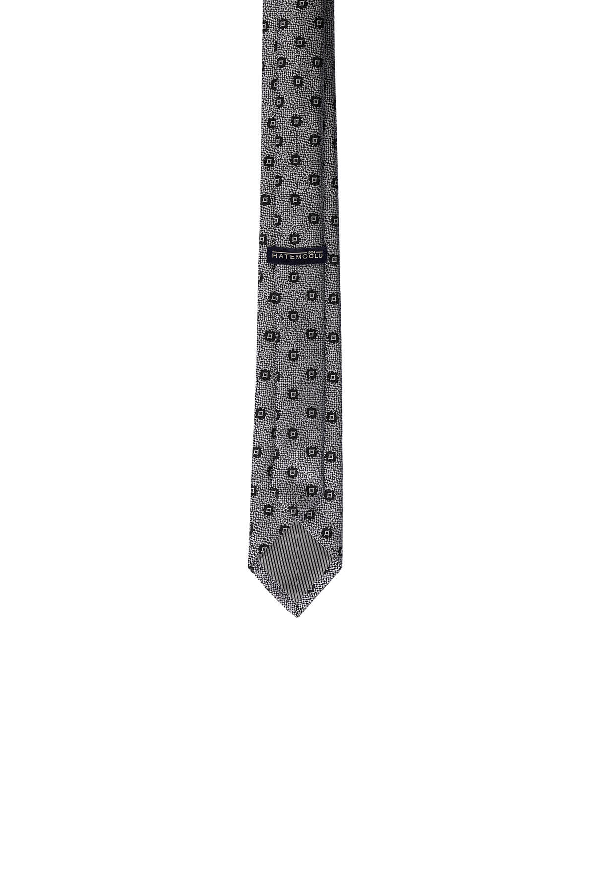 Casual 2.5-inch Gray Slim Square Dot Tie - MIB