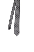 Casual 2.5-inch Gray Slim Square Dot Tie - MIB