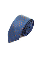 Casual 2.5-inch Navy Slim Diagonal Dot Tie - MIB