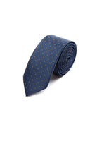 Casual 2.5-inch Navy Slim Dot Square Tie - MIB