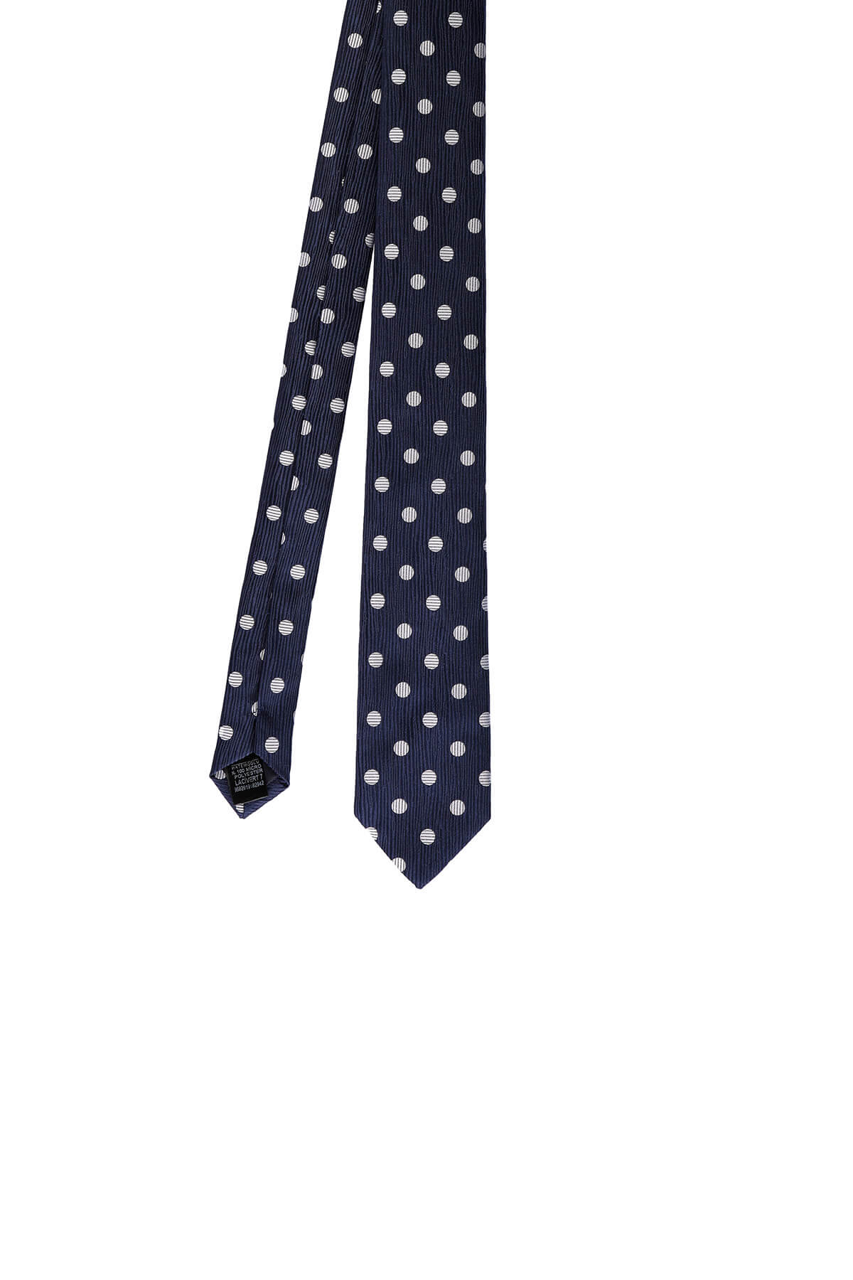 Casual 2.5-inch Navy Slim Dot Striped Tie - MIB