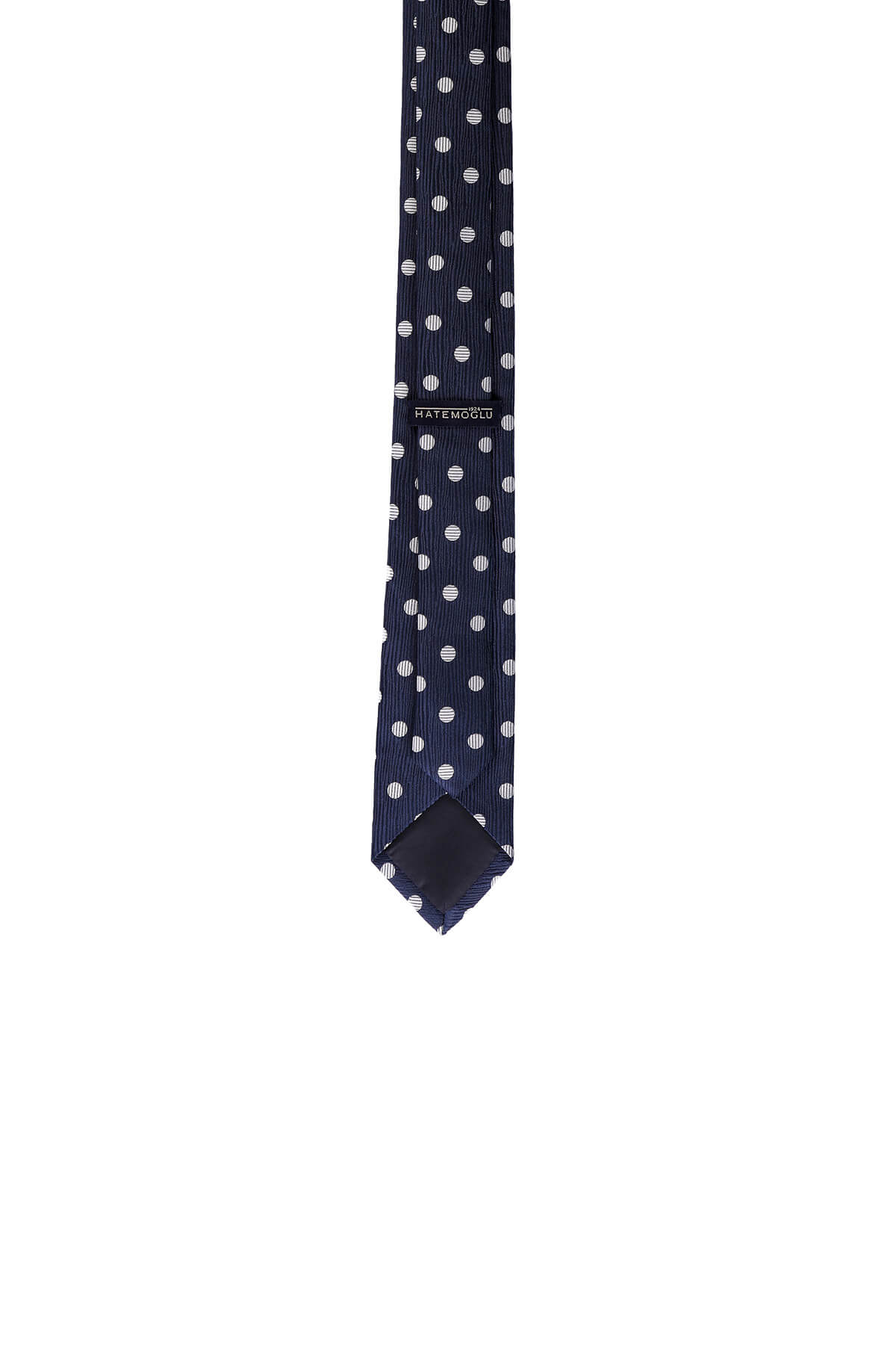 Casual 2.5-inch Navy Slim Dot Striped Tie - MIB