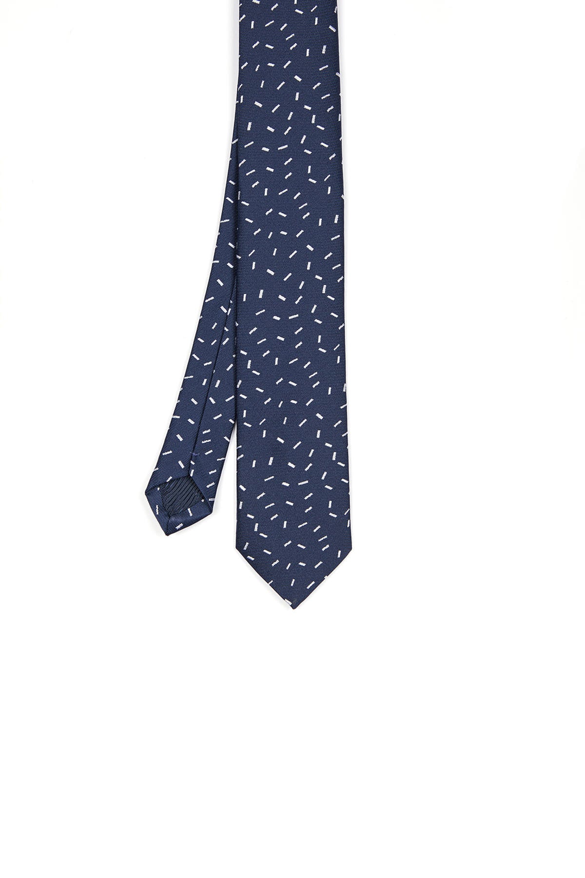 Casual 2.5-inch Navy Slim Dots and Squares Tie - MIB