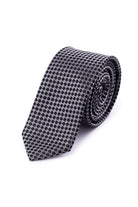 Casual 2.5-inch Slim Black Tie Gray 4 - MIB