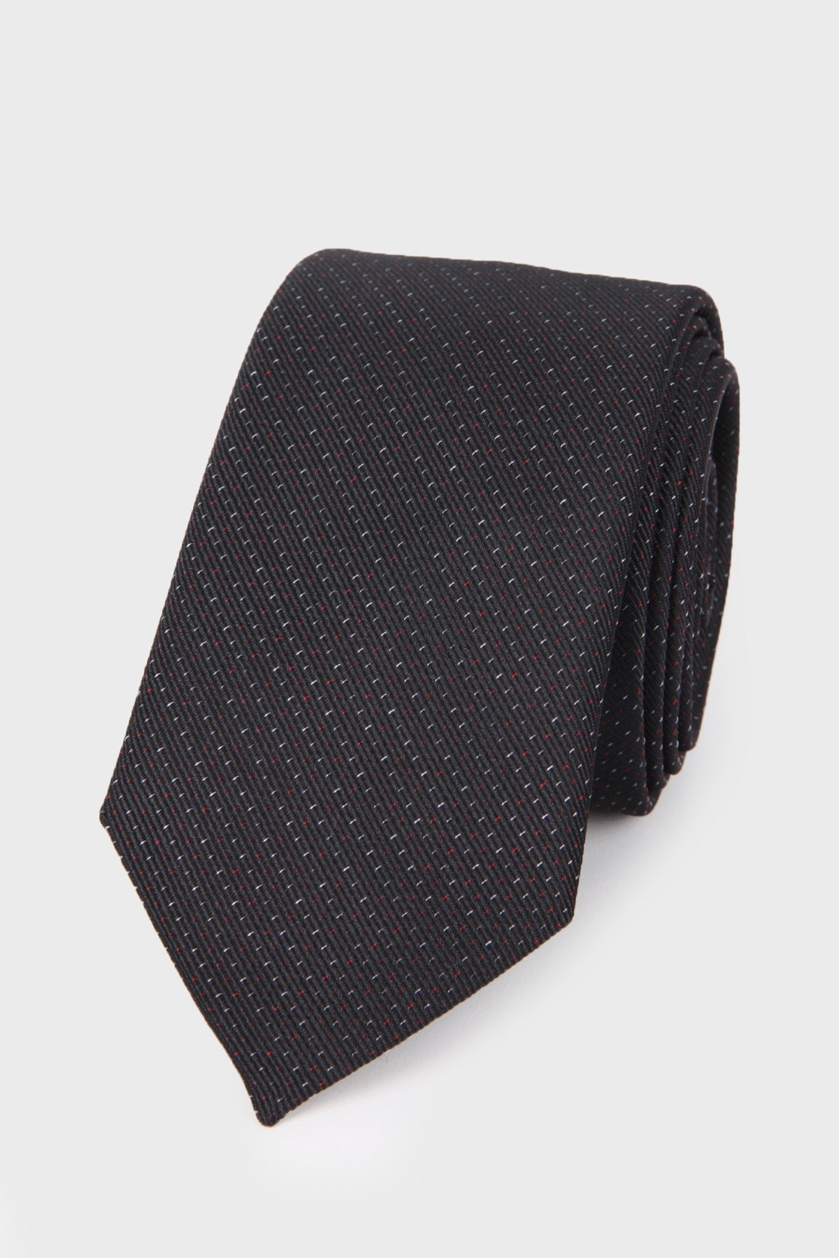 Casual 2.5-inch Slim Burgundy Tie Black 32 - MIB